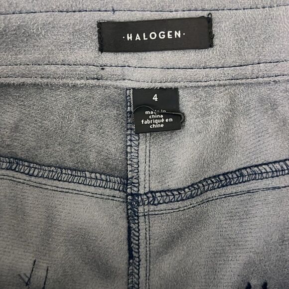 005 New Halogen® 5-Pocket Faux Leather Pants in Classic Blue Size 4 - Picture 6 of 9